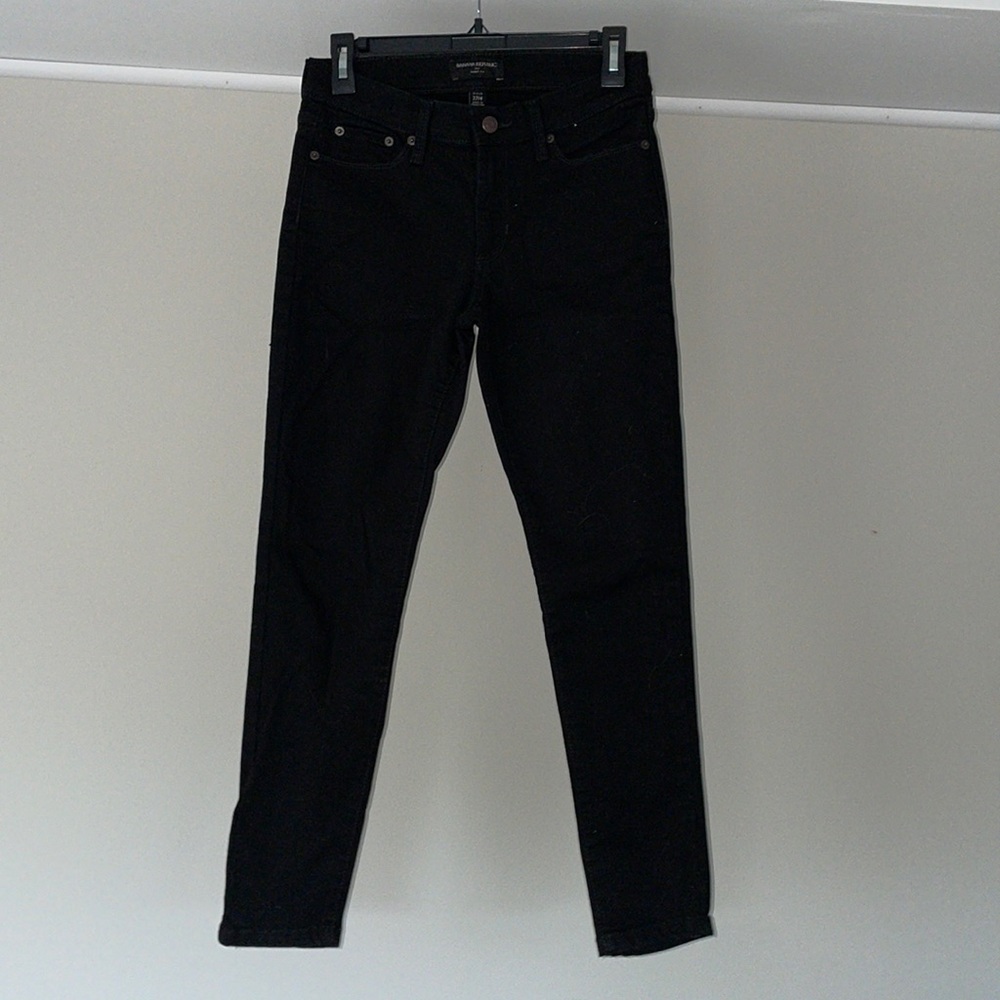 Banana republic black skinny stretch jeans